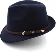 [SLEDEZ] Jazz Cap Men's and Women's Bowler Hat Gentleman's Hat Jazz Hat