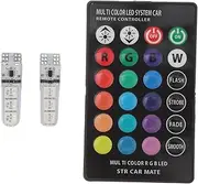 GLEAVI 2 Pcs Car Led Lights Rgb Cob Strobe Mood Lamps T10 Bulbs Easy Installation