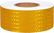 Reflective Tape， Reflective Tape Self-Adhesive Warnig Tape 7 cm x 164 ft High Intensity Reflective Sticker(Yellow)