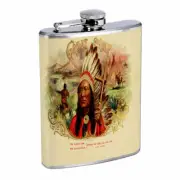 Vintage Cigar Box Poster D2 Flask 8oz Stainless Steel Hip Drinking Whiskey