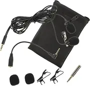 DRESSOOS 1Set Wired Lavalier Clip Microphone for Phone Recording Compact and Durable Lapel Mic Sound for Interviews and Live Broadcasts
