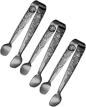 Sturdy Stainless Steel Clip 3pcs Ice Tongs for Sugar Cube Mini Food Tongs for Serving Candy Scoops Forsnacks