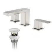 Casa Quadra 8" Widespread Bathroom Sink Faucet with Drain Assembly Brushed Nicke