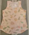 Lularoe Tank Top 2XL Floral Stretchy A Peachy Light Pink Color Background