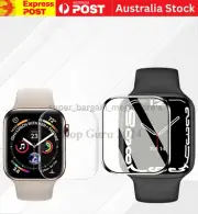 1 & 2 Screen Protector Black Outline For Apple Watch Glass Screen Protector