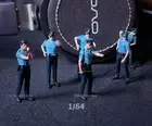 3D Print 1/64 figures USA POLICE fit 1:64 car STREET Stand