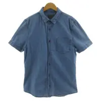 在飛比找蝦皮購物優惠-ZARA 男裝襯衫丹格里普通剪裁短袖藍色 S 日本直送 二手
