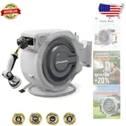 Wall-Mounted 1/2" Retractable Hose Reel - Effortless Garden Watering Solution