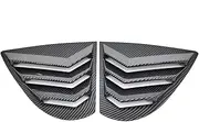 Carbon Fiber Look Quarter Window Louver Shutter Cover Side Vent Compatible For Mitsubishi Lancer EVO 2009-2016