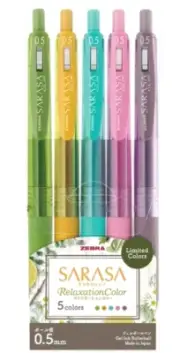 Limited Relaxation Color SARASA CLIP ZEBRA 5 Gel Ink Ballpoint Pen .5mm RARE