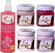 WINE AND BEER SCRUB , CREAM , PACK , GEL 500 ML X 4 + ROSE WATER 500 ML