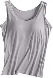 [INNOVIERA] Tank Tops with Built in Bras Summer Tank Top Shelf Bra Padded Athletic Tank Tops Workout Sports Bra Top for 2024