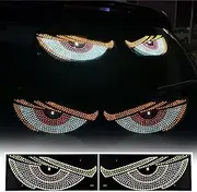 2PCS Devil Eyes Lights for Cars, 4.72X11.81 Windshield Eyes Animated LED Devil Eyes Light for Cars, Window LED Eyes with 11 Light Modes DIY Car Dynamic LED Sign Lights, USB Interface,High Brightness