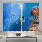 Bubble Bath Fish Sea 3D Curtain Blockout Photo Printing Curtains Drape Fabric