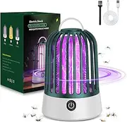 2 in 1 Bug Zappers Indoor Electronic Mosquito Zappers USB Rechargeable Mosquito Trap, Outdoor Fruit Flies Killer Indoor LED Lantern Light Fly Zappers for Home Kitchen Patio Backyard