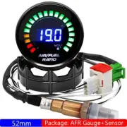 52mm Air Fuel Ratio Gauge Digital AFR Display Narrowband O2 Oxygen Sensor 12V
