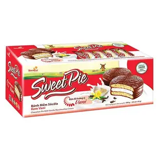 【Biscafun】戀愛滋味巧克力派22g 巧克力蛋糕 棉花糖 夾心 SweetPie 蛋糕 點心 零食 巧克力