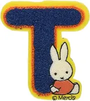 MINODA D02Y5928 Miffy Alphabet Patch, for Both Irons and Stickers, Miffy Alphabet T