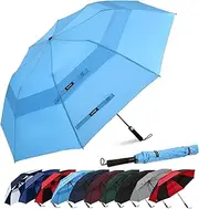 G4Free 62 Inch Portable Golf Umbrella Automatic Open Large Oversize Vented Double Canopy Windproof Waterproof Sport Umbrellas