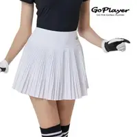 在飛比找momo購物網優惠-【GoPlayer】女高爾夫百褶褲裙-白.黑(高爾夫女裙 短