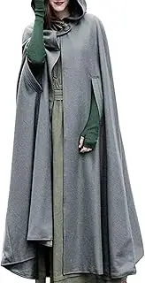 [FUTURINO] Women Gothic Hooded Open Front Poncho Cape Coat Outwear Jacket Cloak