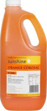 Sunshine Cordial Orange 25% Juice 2 Lt x 1