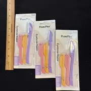 Lot 3 Touch-Up Razor Kits 9 Blades! Eyebrow Mustache MenWomen Flamingo Freeship