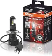 OSRAM Night Breaker H4 LED for Motorcycles, Up to 230% More Brightness, First Road Approved LED Retrofit Lamp for Motorcycles, Bianco