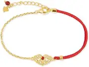 [AGSCZBSK] Women's Red String Ruyi Bracelet, Good Luck Red String Bracelet, Feng Shui Fortune Bracelet, Style Ladies Jewelry Stetch