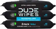DUDE Wipes Flushable Wipes Dispenser, Unscented Wet Wipes with Vitamin-E & Aloe