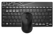 Rapoo 8000M keyboard Mouse included RF Wireless + Bluetooth QWERTY English Black