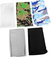 [Totority] 5 Pairs Unisex UV Protection Arm Sleeves Slip Cuff Sleeves for Outdoor Sports Summer Activities and Travel Lightweight Ice Stylish Camouflage Colors