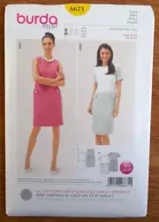 New Burda Pattern 6671 Women's sz 10-20 Dress with Variations