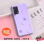 OPPO A95 A74 F19S “FLOWER LILAC 硬殼的 3D FULLPRINT 矽膠套)