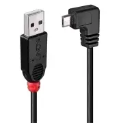 Lindy 2m USB-A 2.0 to Micro-B 90-Degree Cable