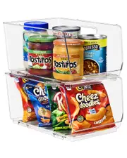 Sorbus Set of 2 Stackable Medium Storage Bins