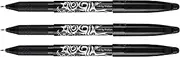 Pilot Frixion Erasable Rollerball Pen - 0.7mm Tip - Pack of 3 - Black