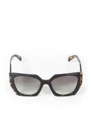 Black Tortoiseshell Square Gradient Sunglasses