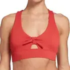 NWT CALIA Women's Tie Front Racerback Rib Bikini Top Size XS Orange $45 4HL66