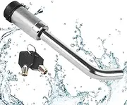 Tow Hitch Locking Pin, Secure Trailer Hitch Lock, Weatherproof Anti-Theft Lockable Pin with Dust & Mud Protection, Used to Tow Truck, Boats,