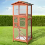 Pet Bird Cage Pet Cages Large Aviary Parrot Carrier Travel Canary Wooden XL New