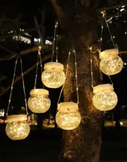 Solar Lantern Solar Lights Outdoor Waterproof 6-Pack, Solar Powered Hanging L...