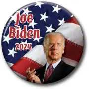 QTY 1 JOE BIDEN US Candidate of PRESIDENT 2024 3" PIN BACK BUTTONS