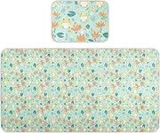 Fresh Spring Cute Frogs Cooling Baby Waterproof Crib Mattress Protector 28" x 52" Ultra Soft Bed Pads Washable for Kids, Adult