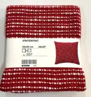 IKEA VINTERFINT Cushion Cover Red 20"x20" Red White 405.654.45 New