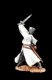 Tin soldier Collectible Crusader Knight in White, XII-XIII Crusaders