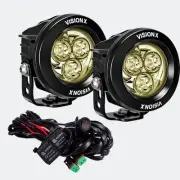 Vision X Multi-LED CG2 Round Light Cannons 3.7" Black Selective Yellow