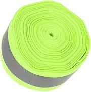 TOPPERFUN 1roll High Visibility Reflective Strip for Clothing Fluorescent Warning Safety Fabric Tape Diy Reflective Ribbon Wear-resistant Webbing for Outdoor Traffic Applications