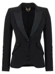 [Elisabetta Franchi] Elisabetta Franchi-Blaze Rtuxedo Blazers Nero-Donna 44IT