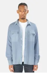 COTTON CITIZEN Shirt Shacket SMALL BRONX Button Down Sweatshirt Streetwear NWT